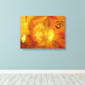 仏とオムとロトスフラワー キャンバスプリント (インサイチュ (ウッドフロア))
