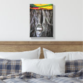 仏とツリー仏教タイ写真 キャンバスプリント (インサイチュ (寝室))