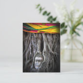 仏とツリー仏教タイ写真 ポストカード (スタンド正面)