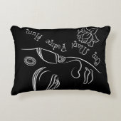 仏のはすOmマニPadmeのハム雑音の白 アクセントクッション (正面)