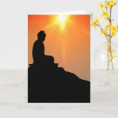 仏のめい想 カード (黄色い花)