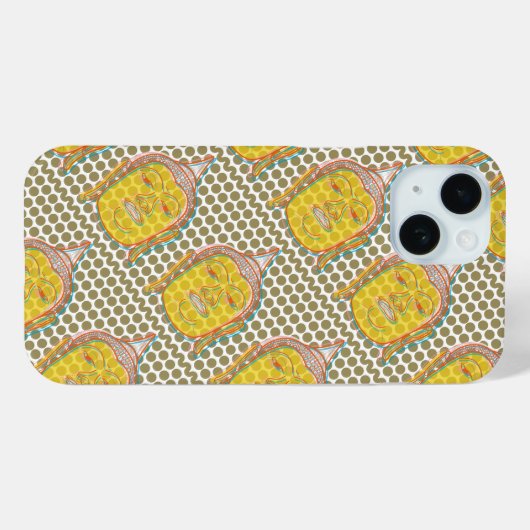 仏のアジア禅は、近代美術の破裂音iPhoneの場合に点を打ちます Case-Mate iPhoneケース (裏面 (横))