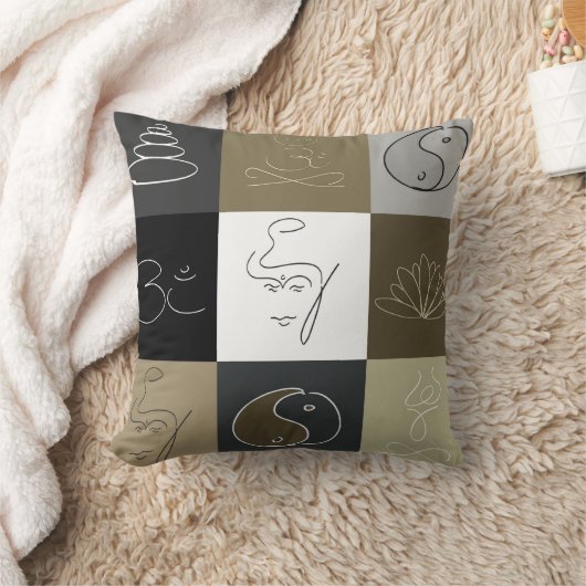 仏のインスピレーションのモダンなデザインの枕 クッション (ブランケット)
