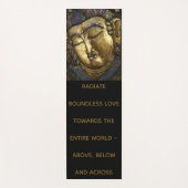 仏のポートレートおよび引用文は無限愛を放射します ヨガマット (正面)