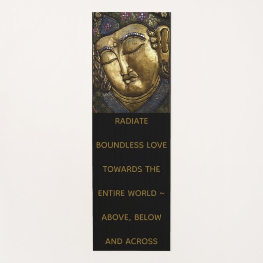 仏のポートレートおよび引用文は無限愛を放射します ヨガマット