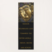 仏のポートレートおよび引用文は無限愛を放射します ヨガマット (裏面)