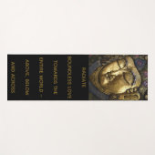 仏のポートレートおよび引用文は無限愛を放射します ヨガマット (正面(横))