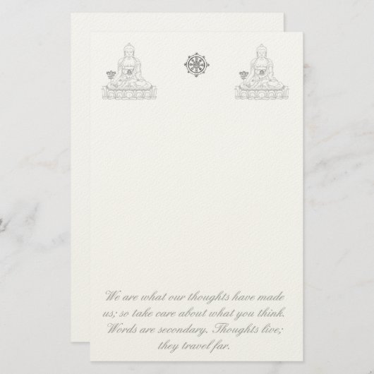 仏のメモ 便箋 (正面/裏面)