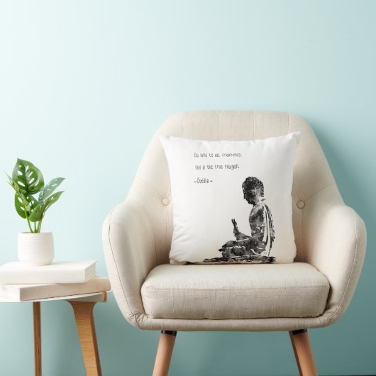 仏の仏の引用文、水彩画仏 クッション (椅子)