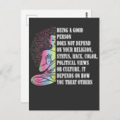 仏の仏教と善人の宗教 ポストカード (正面/裏面)