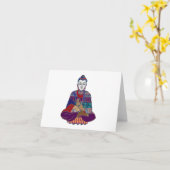 仏の仏教の先生のマスターNVN659のスピリチュアル カード (黄色い花)