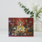 仏の大理石の彫像 ポストカード (スタンド正面)