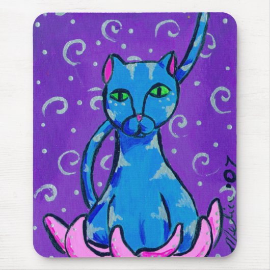 仏の子猫 マウスパッド (正面)