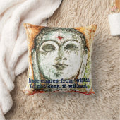 仏の平和引用文の水彩画の芸術の装飾用クッション クッション (ブランケット)