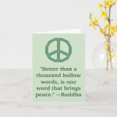 仏の平和引用文 カード (黄色い花)