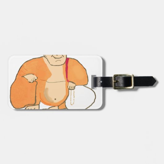 仏の幸福の喜びの平和 ラゲッジタグ (正面横)