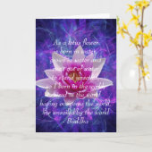 仏の引用文のはすの花 カード (黄色い花)