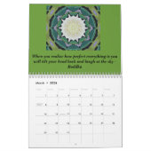 仏の引用文の感動的なヨガの黙想の芸術 カレンダー (3月 2026)