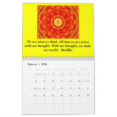 仏の引用文の感動的なヨガの黙想の芸術 カレンダー (2月 2026)