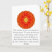 仏の引用文はやる気を起こさせるインスパイア カード (黄色い花)