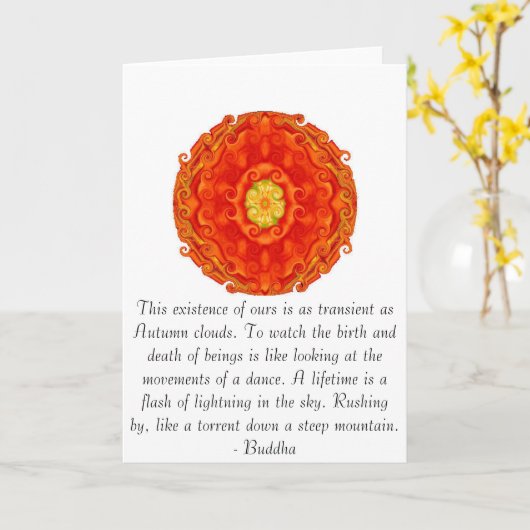 仏の引用文はやる気を起こさせるインスパイア カード (黄色い花)