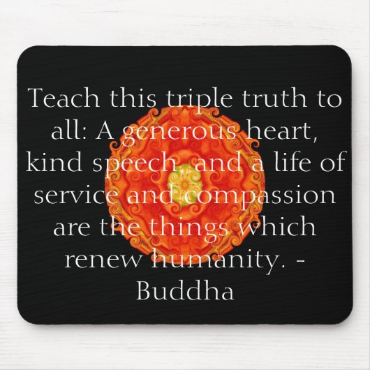 仏の引用文はやる気を起こさせるインスパイア マウスパッド (正面)