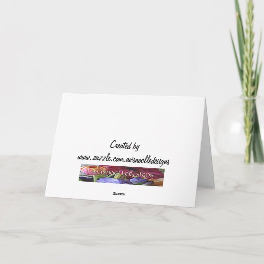 仏の引用文バレンタインとの赤いバラ シーズンカード (裏面)