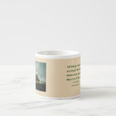 仏の引用文：変化を見ると苦しみを軽減する エスプレッソカップ (正面)