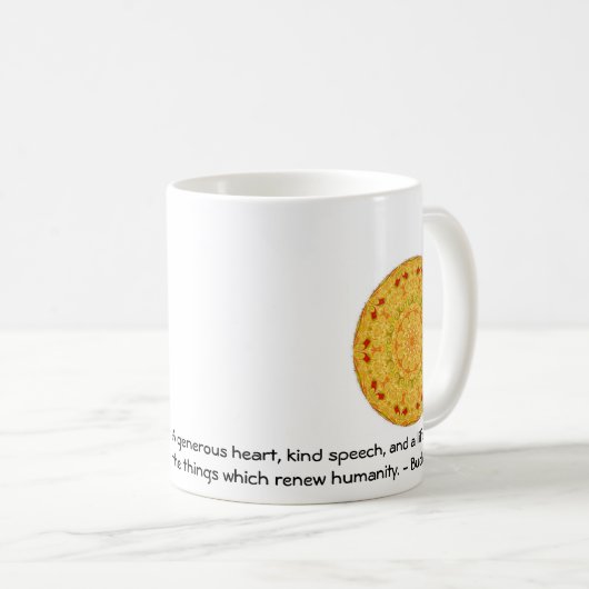 仏の引用語句-教えて下さいこの三重の真実をに…. コーヒーマグカップ (正面右)