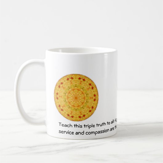 仏の引用語句-教えて下さいこの三重の真実をに…. コーヒーマグカップ (左)