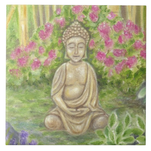 仏の彫像の壁のタイル タイル (正面)