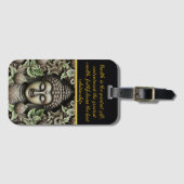 仏の彫刻離れと球体 ラゲッジタグ (正面横)