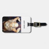 仏の微笑のラベル ラゲッジタグ (正面横)