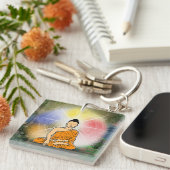 仏の悟りと法輪キーチェーン キーホルダー (正面右)