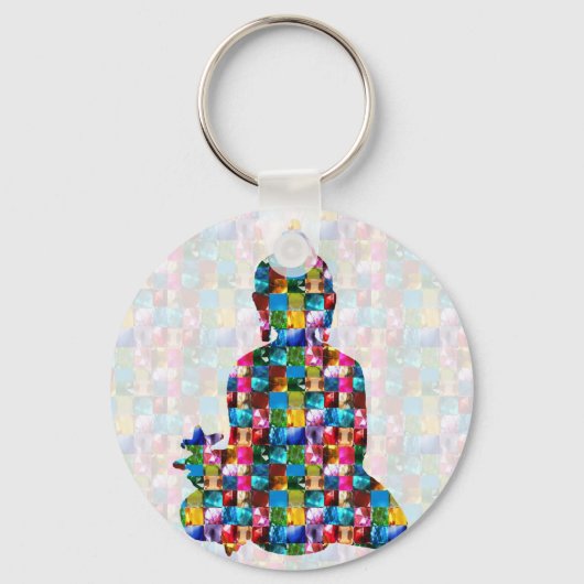 仏の意識:宝石転がに入る キーホルダー (正面)