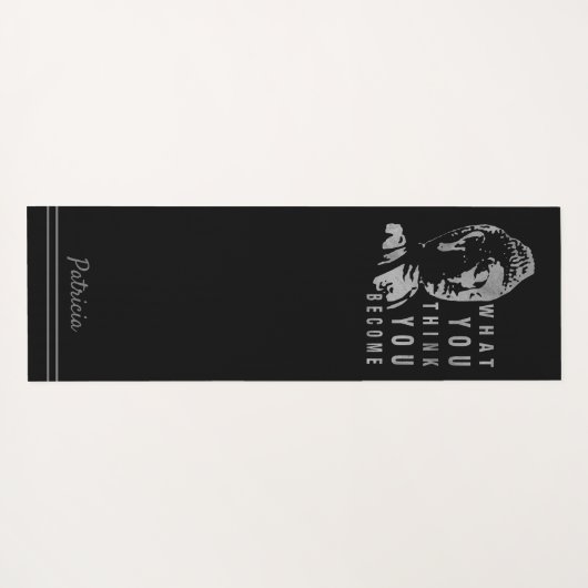 仏の感動的な引用文 ヨガマット (裏面(横))