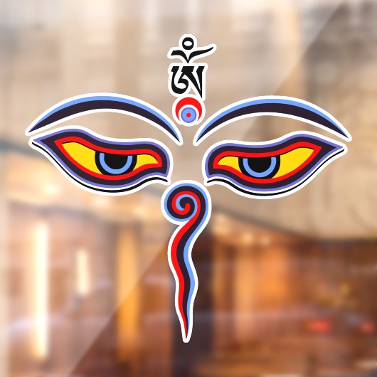 仏の智慧の目 – 菩提寺の目 ウィンドウサイン (シート2)