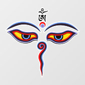 仏の智慧の目 – 菩提寺の目 ウィンドウサイン (シート)