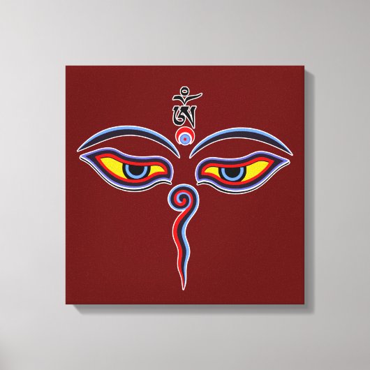 仏の智慧の目 – 菩提寺の目 キャンバスプリント (正面)