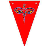 仏の智慧の目 – 菩提寺の目 バンティングフラッグ (第2の旗)