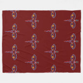 仏の智慧の目 – 菩提寺の目 フリースブランケット (正面(横))