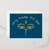 仏の智慧の目 – 菩提寺の目 箔シーズンポストカード (正面/裏面)