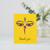 仏の智慧の眼 - ボドナート寺院の眼 ポストカード (スタンド正面)