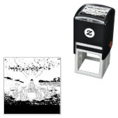 仏の最初の教え説教の印紙 セルフインキングスタンプ (インサイチュ)