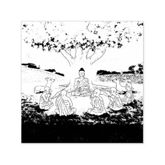 仏の最初の教え説教の印紙 セルフインキングスタンプ