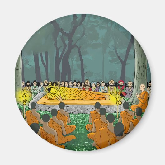 仏の最後の涅槃磁石 マグネット (正面)