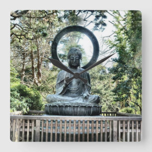 仏の柱時計 スクエア壁時計