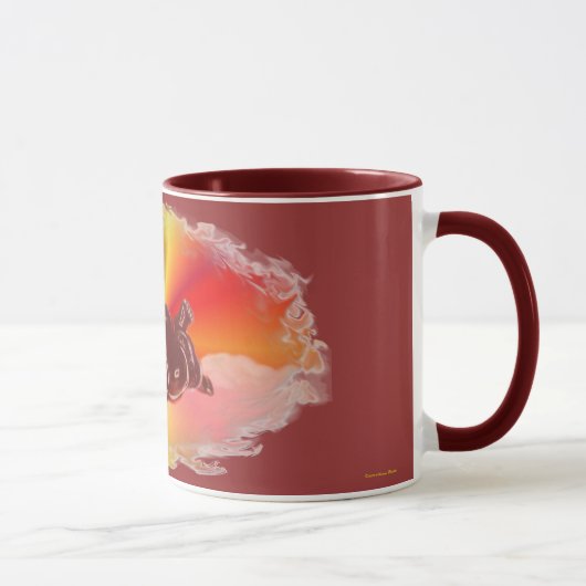 仏の横たわる笑うマグ マグカップ (右)