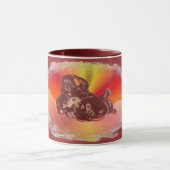 仏の横たわる笑うマグ マグカップ (中央)