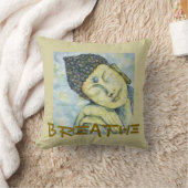 仏の水彩画の芸術の枕を呼吸して下さい クッション (ブランケット)